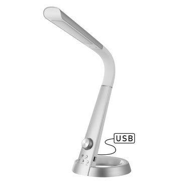 Milton 19" Aluminum Contemporary Minimalist Adjustable Head Dimmable USB Charging LED Task Lamp - JONATHAN Y